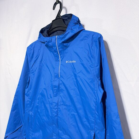 Columbia Youth Boys Timber Pointe II Blue Omni-Tech Waterproof Jacket XL 18 20 - Picture 2 of 8